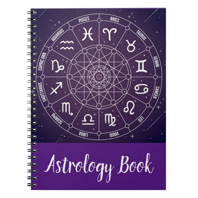 Carnet Roue d'astrologie moderne et branchée Zodiac (Devant)