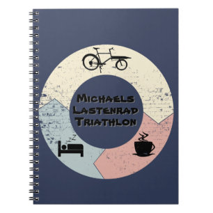 Carnet Roue de chargement Triathlon, eat sleep, personnal