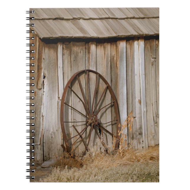 Carnet Roue du Wagon Rustic Americana sur le vieux Shed (Devant)