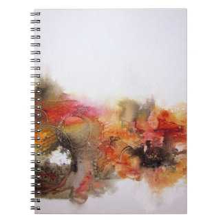 Carnet Rouge Brown Orange blanc Art Abstrait moderne