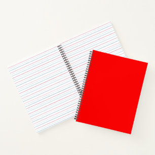 Carnet Rouge couleur primaire uni