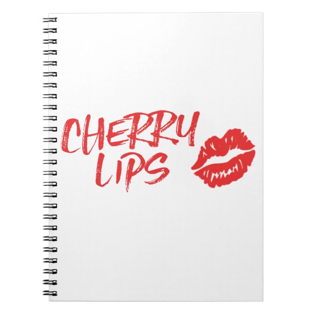 Carnet rouge de marque de baiser de lèvres de (Devant)