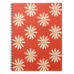 Carnet rouge et moutarde années 1970 super rétro rétro fl