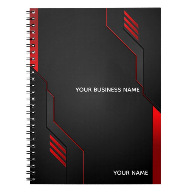 Carnet Rouge et noir faits sur commande (Devant)