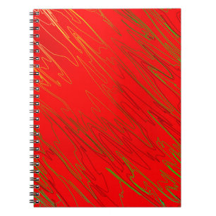 Carnet rouge marbré
