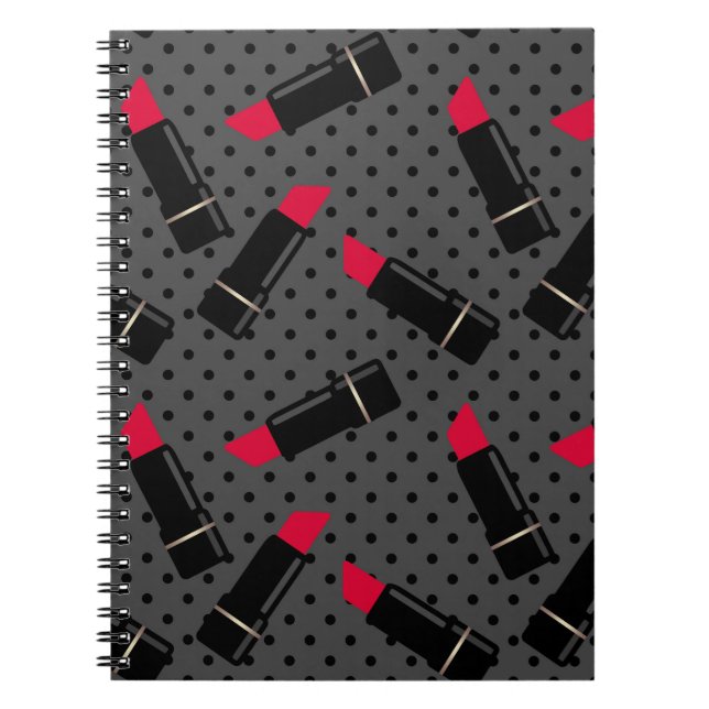 Carnet Rouge rouge à lèvres, rétro (Devant)