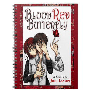 Carnet rouge sang de papillon