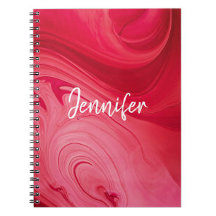 Carnet Rouges Hot Swirls Personnalisées