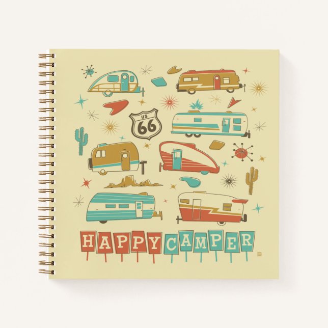 Carnet Route 66 Happy Camper (Devant)