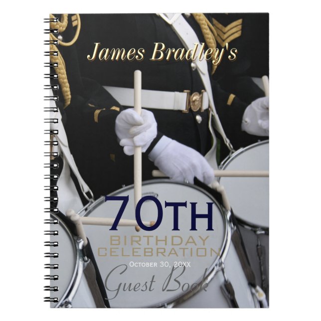 Carnet Royal British Band 70th Birthday Guest Book (Devant)