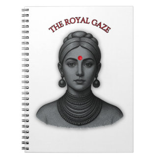 Carnet Royal Gaze Indian Queen Minimalist Bold Line Art