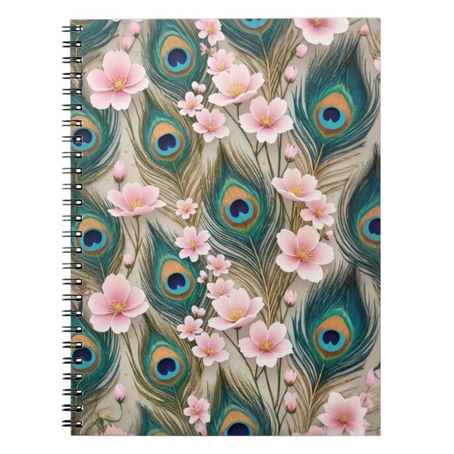 Carnet Royal Peacock feather Notebook (Devant)