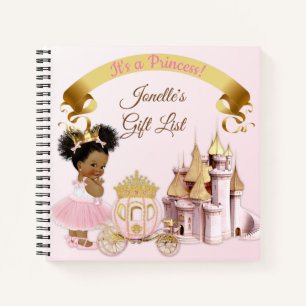 Carnet Royal Princess Castle Carriage Rose Gold Girl