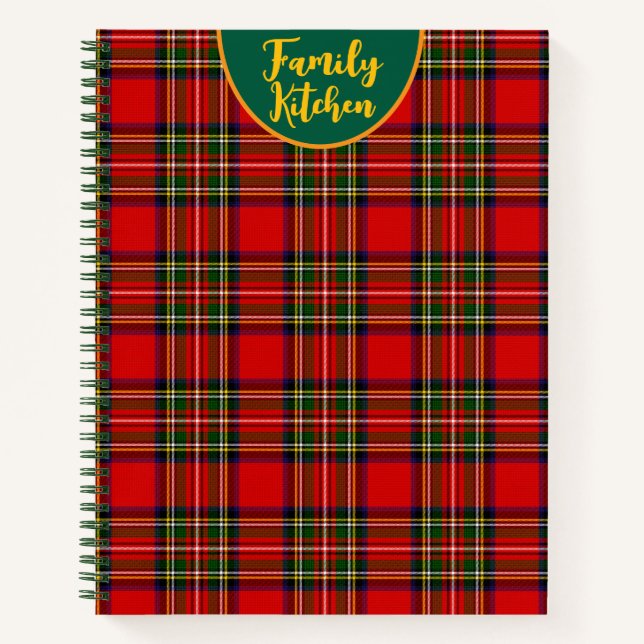 Carnet Royal Stewart Clan Tartan Plaid Personnalisé (Devant)