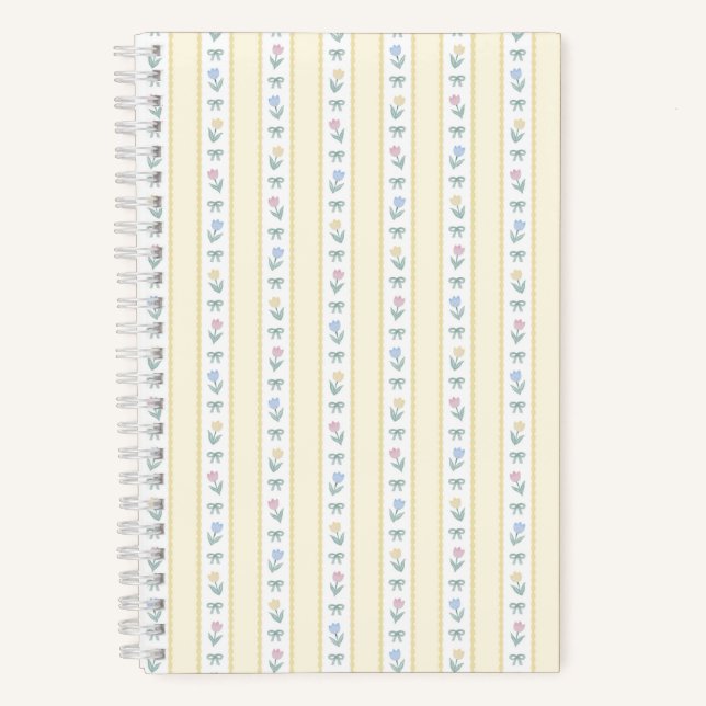 Carnet Ruban à rayures jaune tulipe (Recto)