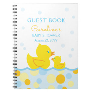 Carnet Rubber Ducky Baby Shower Guest Book