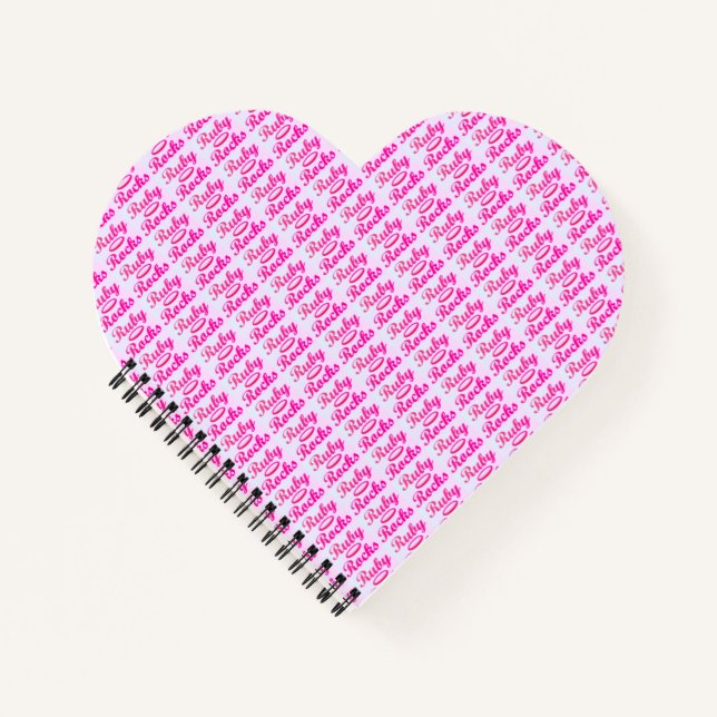 Carnet Ruby Rocks design SWEET PINK (Devant)