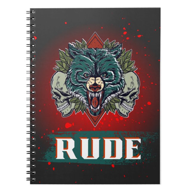 Carnet rude, crâne et ours (Devant)