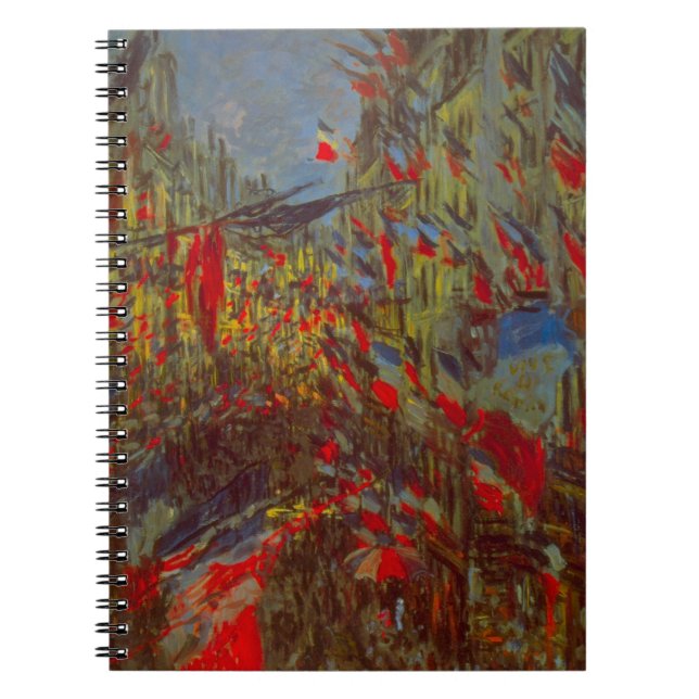Carnet Rue Montorgueil avec drapeaux de Claude Monet (Devant)