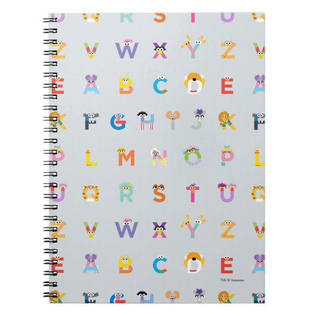 Carnet Rue Sésame | Lettres de l'alphabet (Devant)