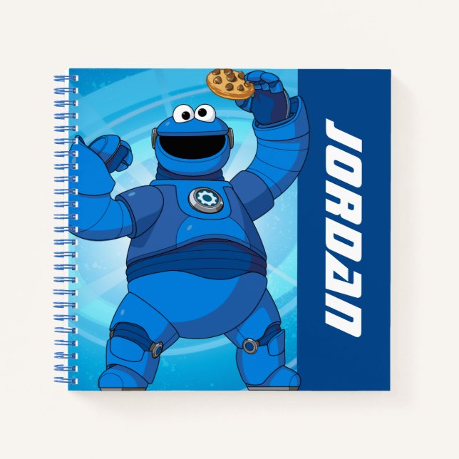 Carnet Rue Sésame | Méca Builders Cookie Monster (Devant)