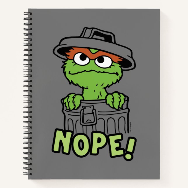 Carnet Rue Sésame | Oscar le Grouch Nope! (Devant)