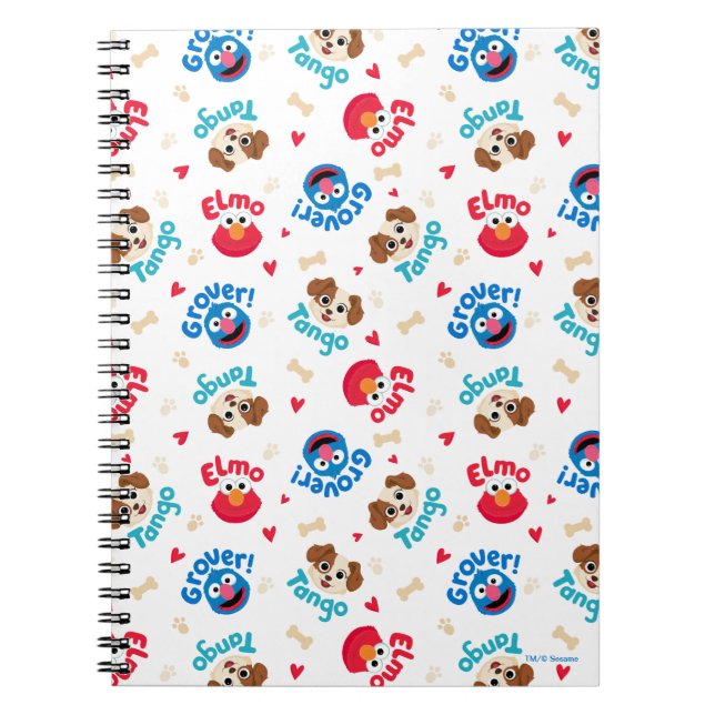 Carnet Rue Sésame | Tango, Elmo et Motif Grover (Devant)