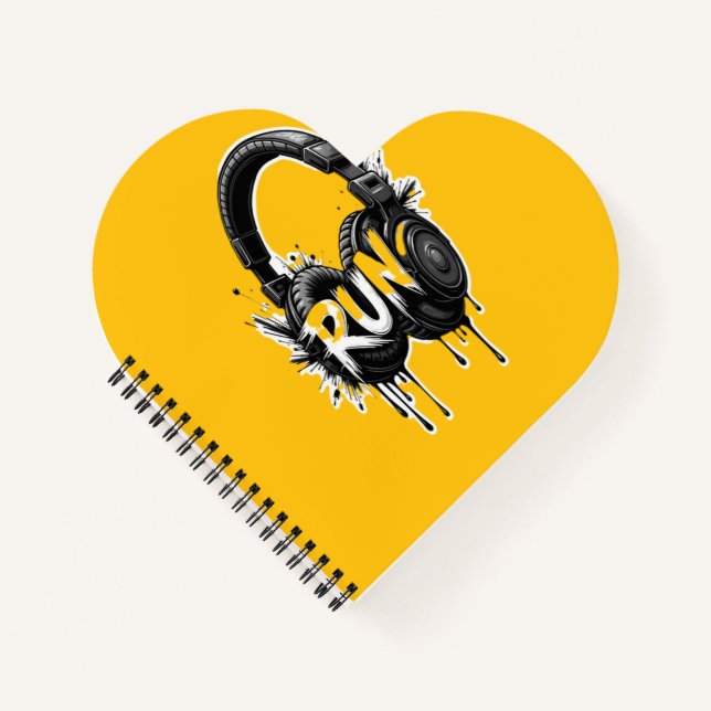 Carnet RUN Headphones Street Art Sticker (Devant)