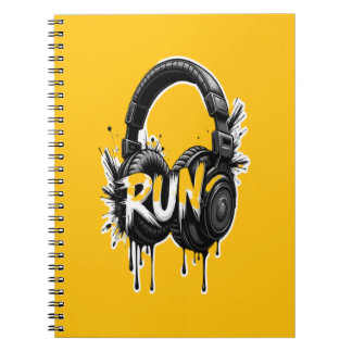 Carnet RUN Headphones Street Art Sticker