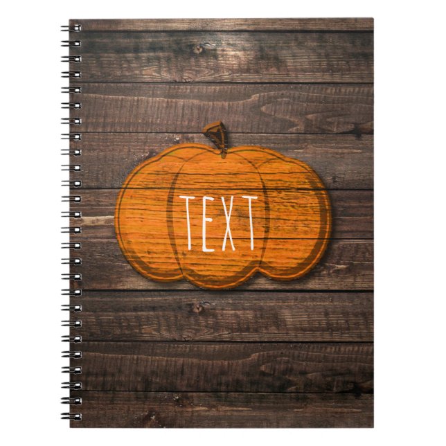 Carnet Russe Bois Citrouille Pays Halloween Automne Autom (Devant)