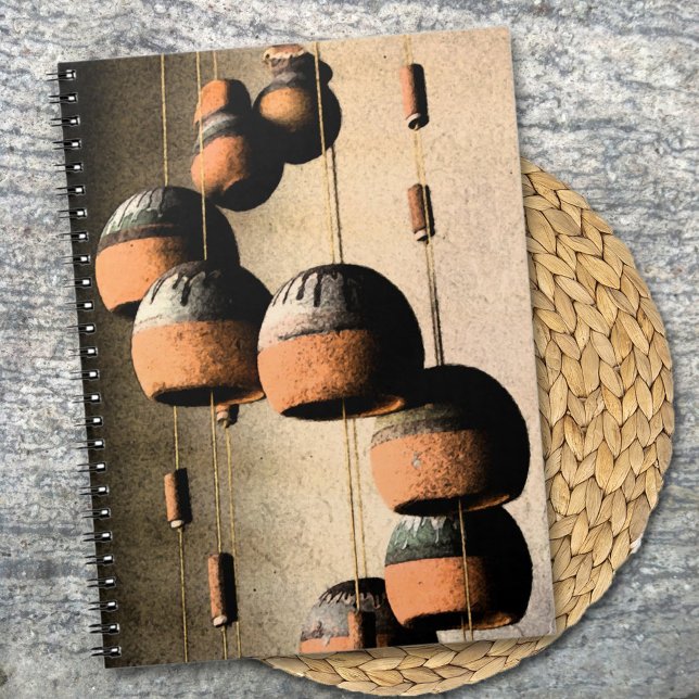 Carnet Russe Sud-Ouest Casita Vent Chimes Encore Vie (This rustic wind chime edited photo serves as the cover for this 6.5" x 8.75" notebook. )