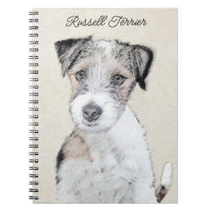 Carnet Russell Terrier Peinture rugueuse - Art Chien orig