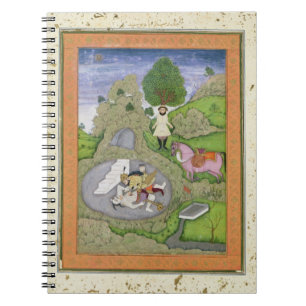 Carnet Rustam tuant le démon blanc, illustration de