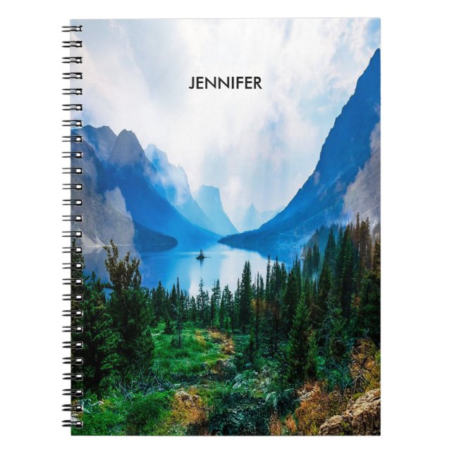 Carnet Rustic Country Mountains Nature Scène Photographie (Devant)