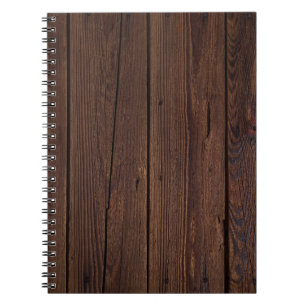 Carnet Rustic Dark Brown Wood Wooden Fence Country Style