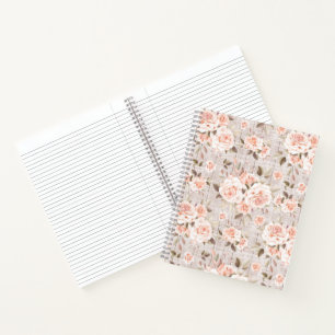 Carnet Rustic Wood & Vintage Roses Romantic Shabby Chic