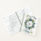 Rustique Aquarelle Laurel Wreath Monogramme Recett