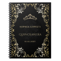 Rustique Black Gold Princesse Tiara Quinceanera