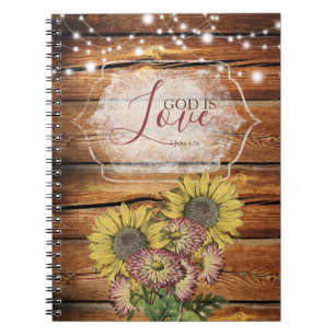 Carnet Rustique du Journal Christian Sunflower