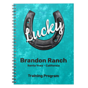 Carnet Rustique Turquoise Lucky Horseshoe Ranch Training