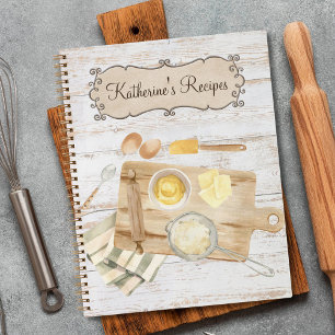 Carnet Rustique Vintage Aquarelle Country Baking Recette