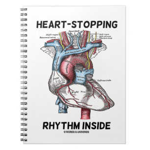 Carnet Rythme cardiaque à l'intérieur du coeur anatomique