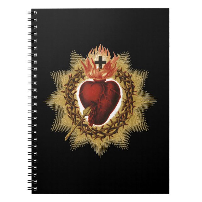 Carnet Sacré Coeur de Jésus Dévotion Catholique T-Chemise (Devant)