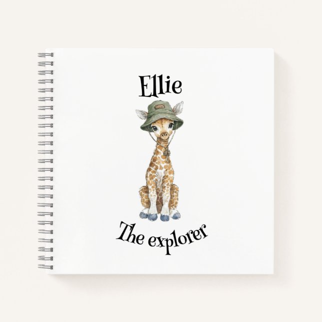 Carnet Safari Adventure Babies | Cute Watercolour Animals (Devant)