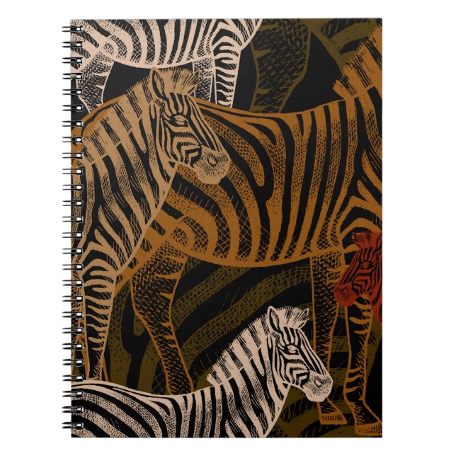 Carnet Safari africain : Zebra Vintage Design (Devant)