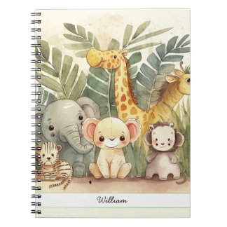 Carnet Safari personnalisé animaux de la jungle