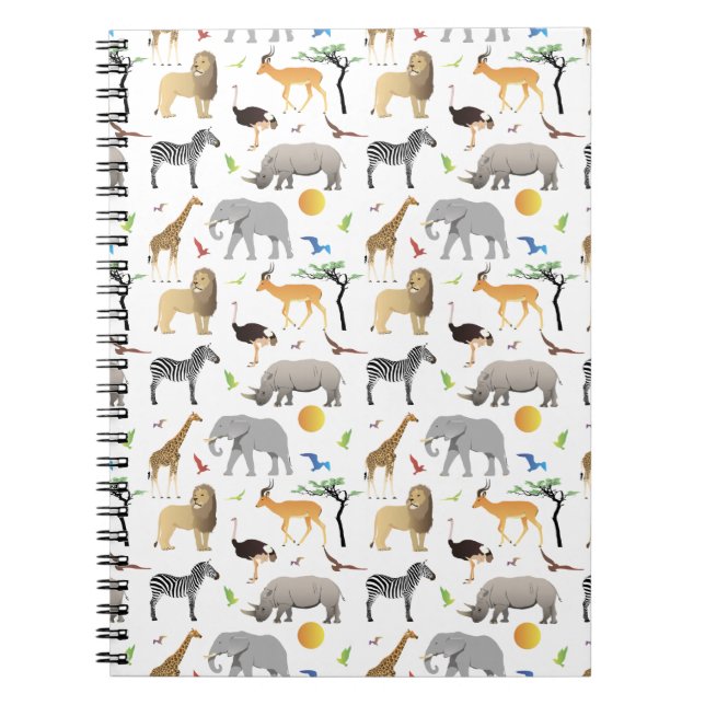 Carnet Safari Savanna Multiple Animaux (Devant)