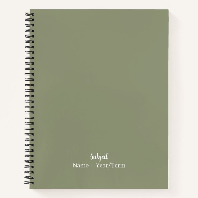 Carnet Sage (Devant)