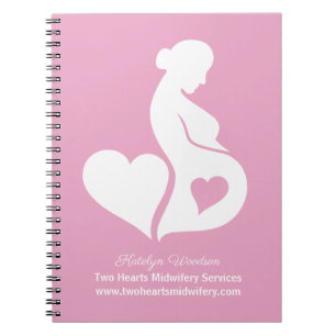 Carnet Sage-Femme Doula Belle Grossesse Rose Personnalisé