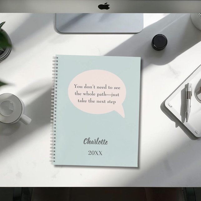Carnet Sage green blush pink inspirational goal quote (Créateur téléchargé)